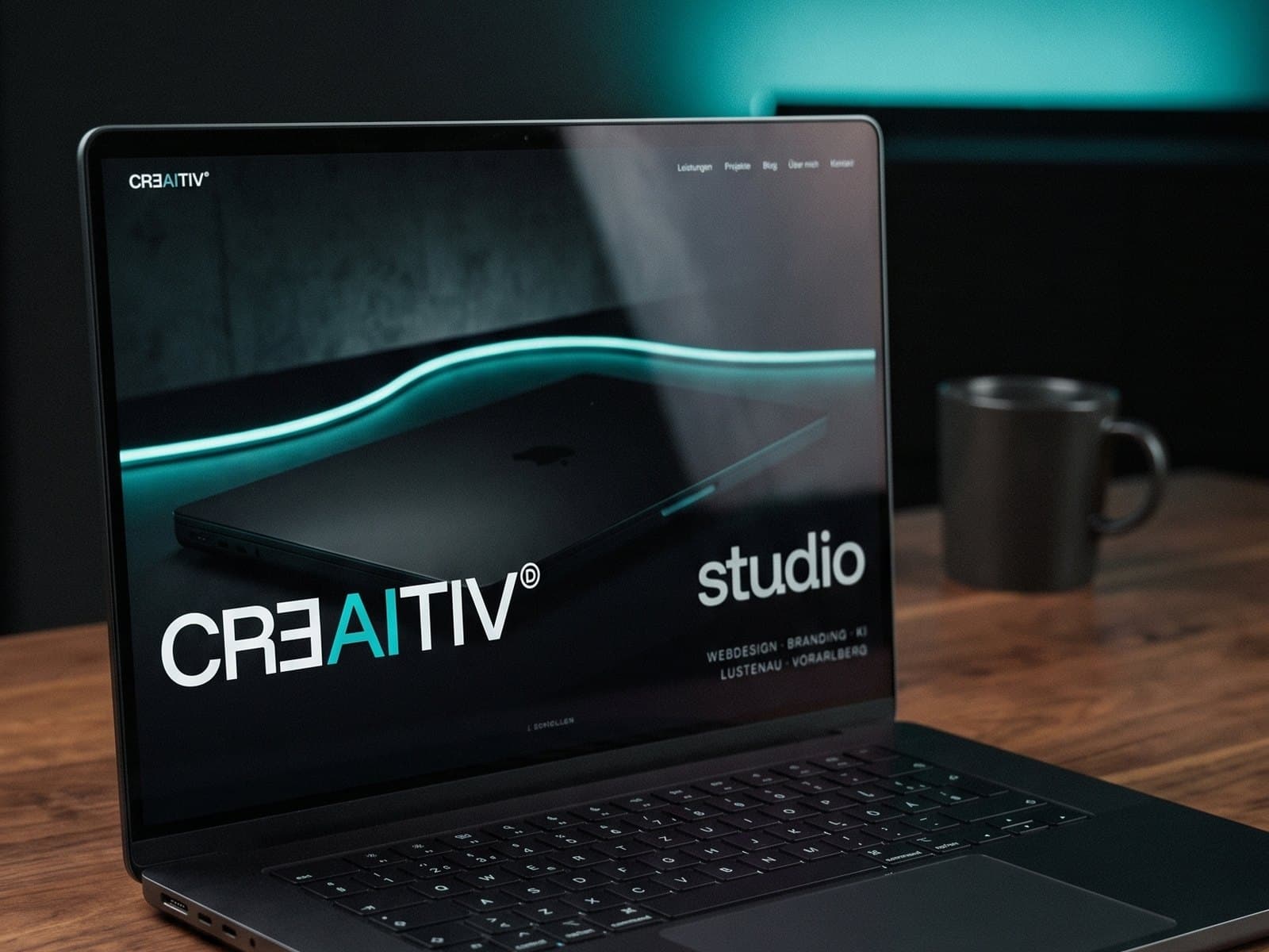 Website creaitiv.at auf einem Laptop — Webdesign und Entwicklung CREAITIV